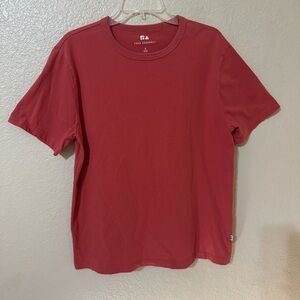 Free Assembly Organic Cotton T Shirt Women’s M Coral Red Short Sleeve Casual